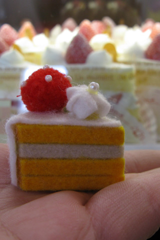 ショートケーキの小物の飾り