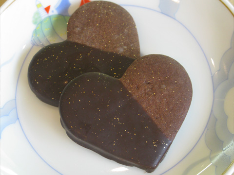 ハートクッキー真上から
