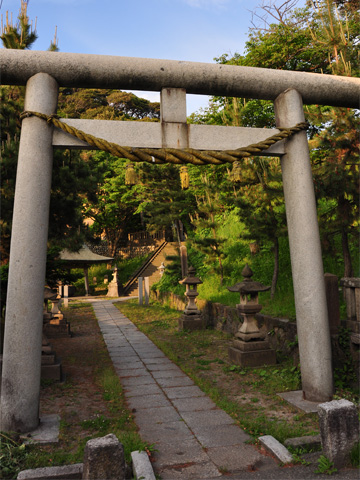 能生町白山神社一の鳥居 白山神社第1の鳥居