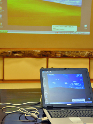 たつみ旅館さんのプロジェクター