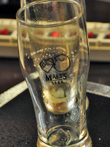 飲み干した生ビール