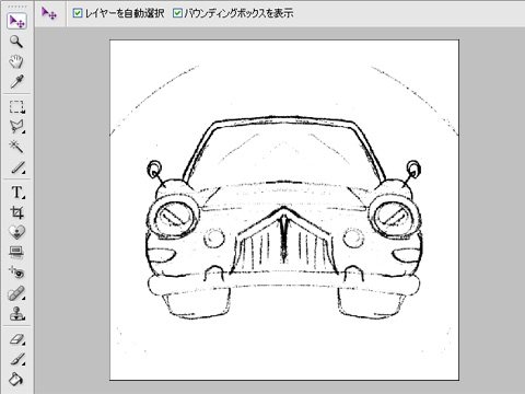 クラシックカーの下絵