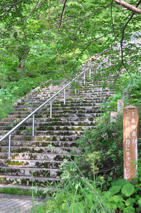 能生・新道山公園の石段 能生・新道山公園の石段