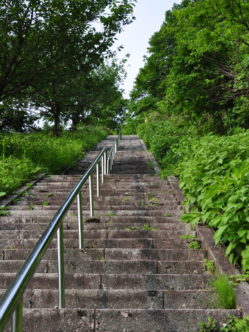 能生・新道山公園の石段 能生・新道山公園の石段