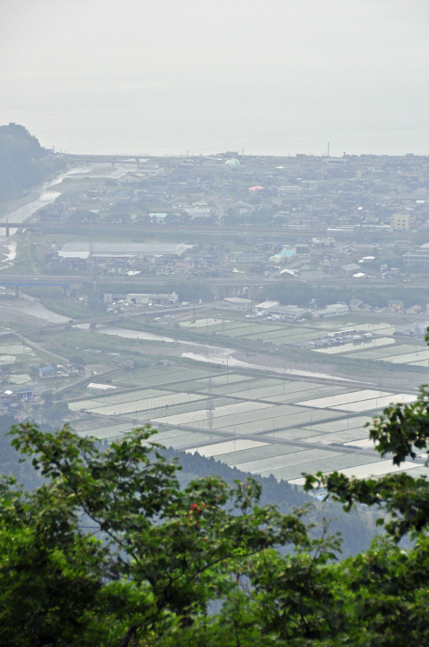 能生・新道山公園頂上からの能生町 能生・新道山公園頂上からの能生町
