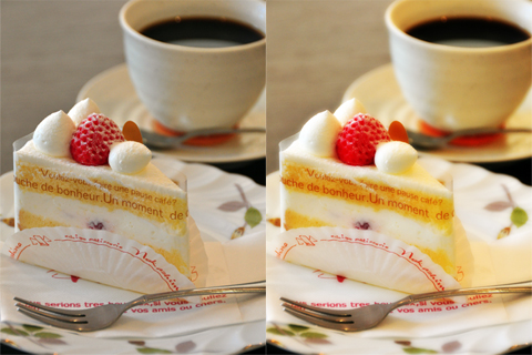ケーキの写真