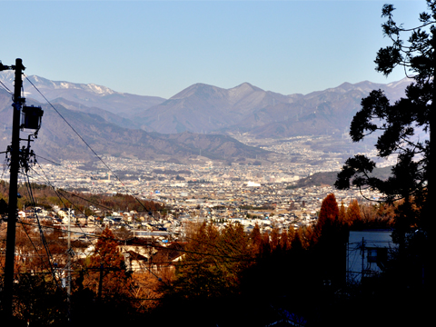 北向観音から見た上田市街地
