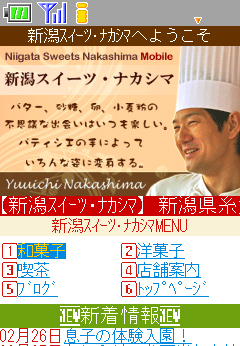携帯電話での画像
