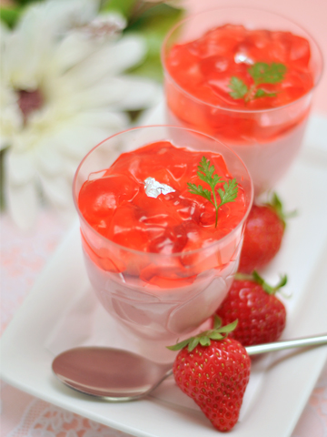 越後姫のいちごミルクプリン１