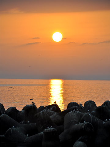 日本海の夕焼け 日本海の夕焼け