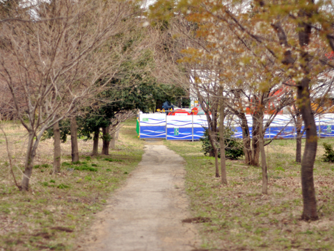長者ケ原遺跡工事中