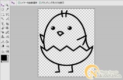 ノンエッグデコレーションのキャラクターの輪郭完成