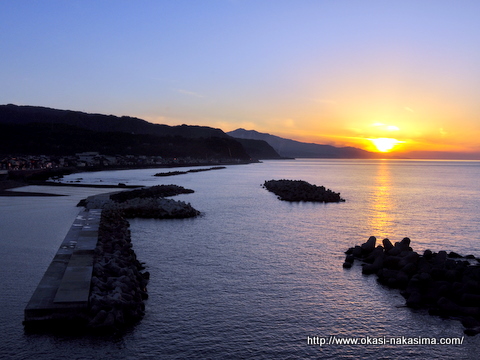 弁天岩中腹からの夕焼け