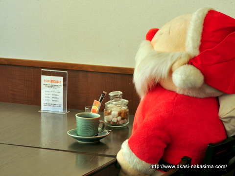 喫茶コーナーのサンタクロース