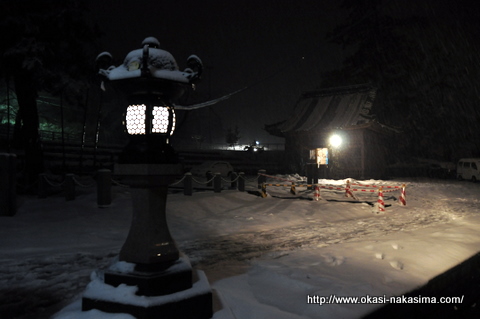 雪降る白山神社 雪降る白山神社