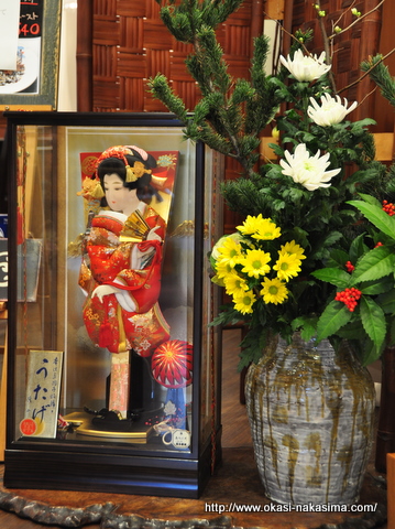 羽子板と生け花