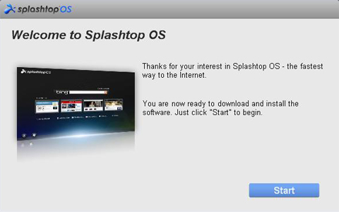 Splashtop OSのインストール Splashtop OSのインストール
