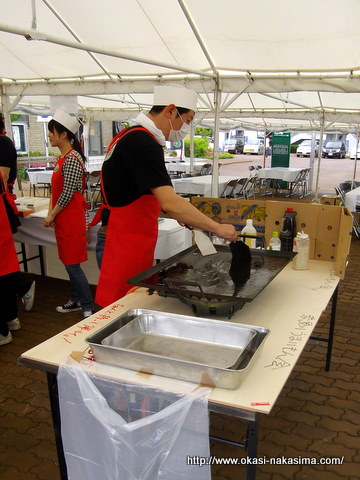 鉄板を熱する