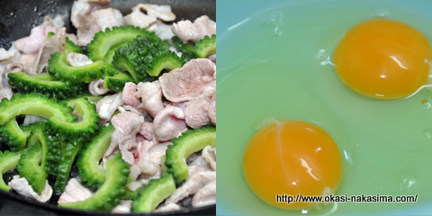 ゴーヤを炒める