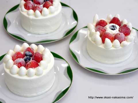 完成したケーキ