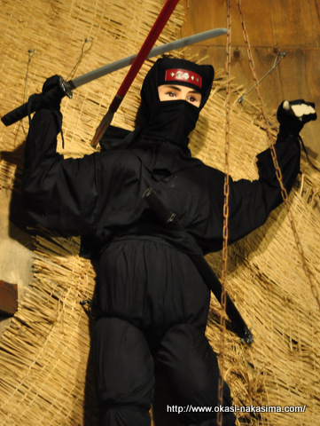 張り付けの忍者