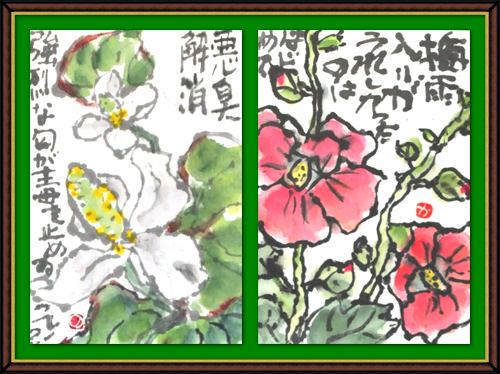 平成25年7月・奴奈川絵手紙の会さんの絵手紙