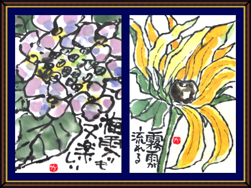 平成25年7月・奴奈川絵手紙の会さんの絵手紙 平成25年7月・奴奈川絵手紙の会さんの絵手紙