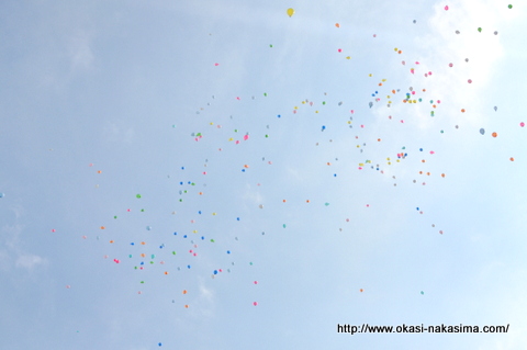 空に舞う風船
