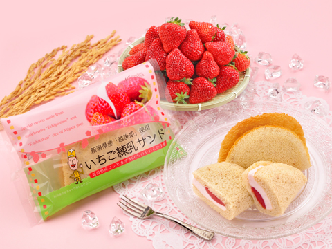 越後姫のいちご練乳サンド