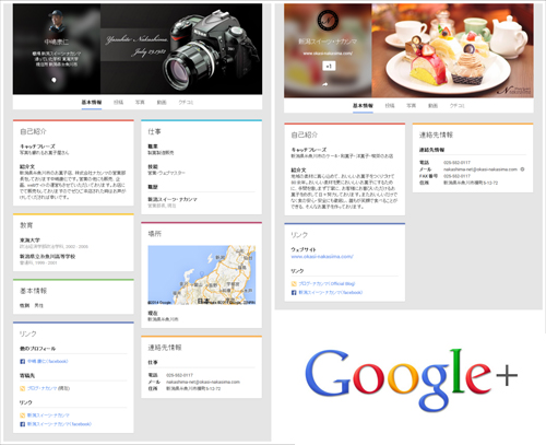 グーグルプラスのページ