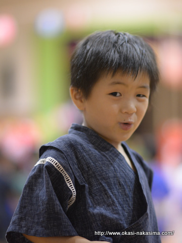 甚平姿の息子 甚平姿の息子
